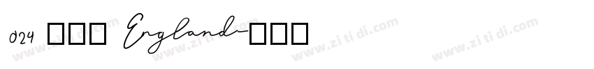 024 英格兰 England字体转换